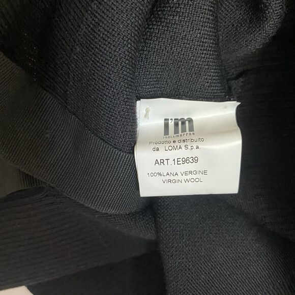 Isola Marras Cardigan L  Black Wool Knit Crop Designer Old Money Goth Whimsigoth - Picture 9 of 10